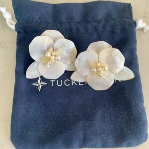 Tuckernuck Mother of Pearl Peony Earrings